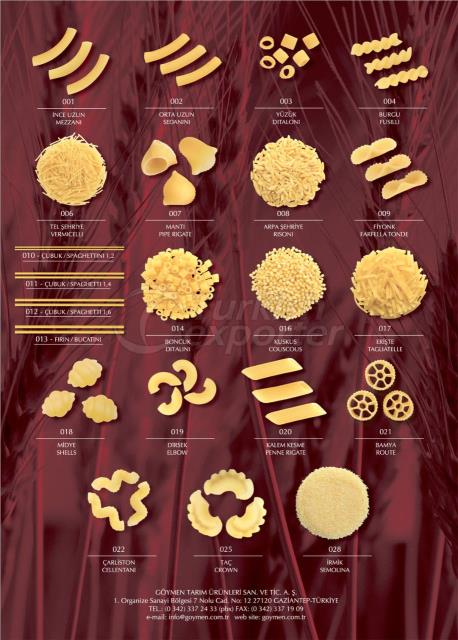 sphagetti and macaronies