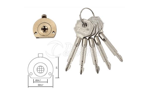 Brass Cross Key Cylinders