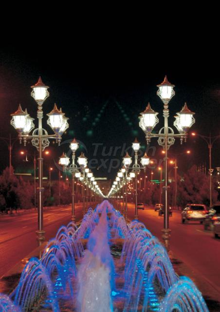 Decorative lighting poles