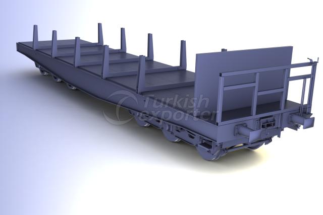 6 axles heavy freight wagon