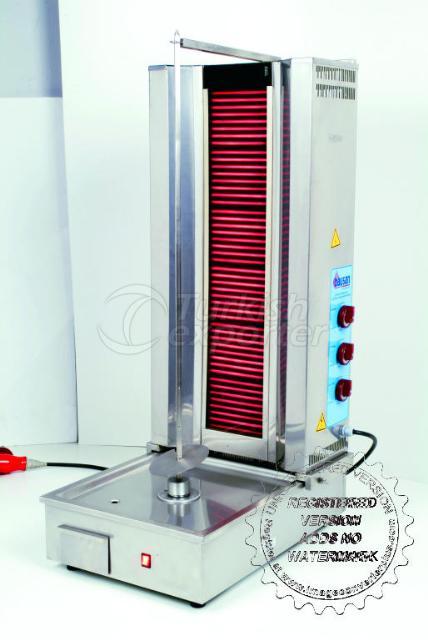 GLASS COVERED ELECTRICAL DONER KEBAB MACHINE - UNDER MOTOR-