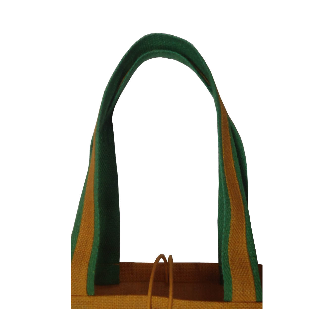 PP Laminated Jute Bag With Jute Trimmed Cotton Web Handle & With Button Closure