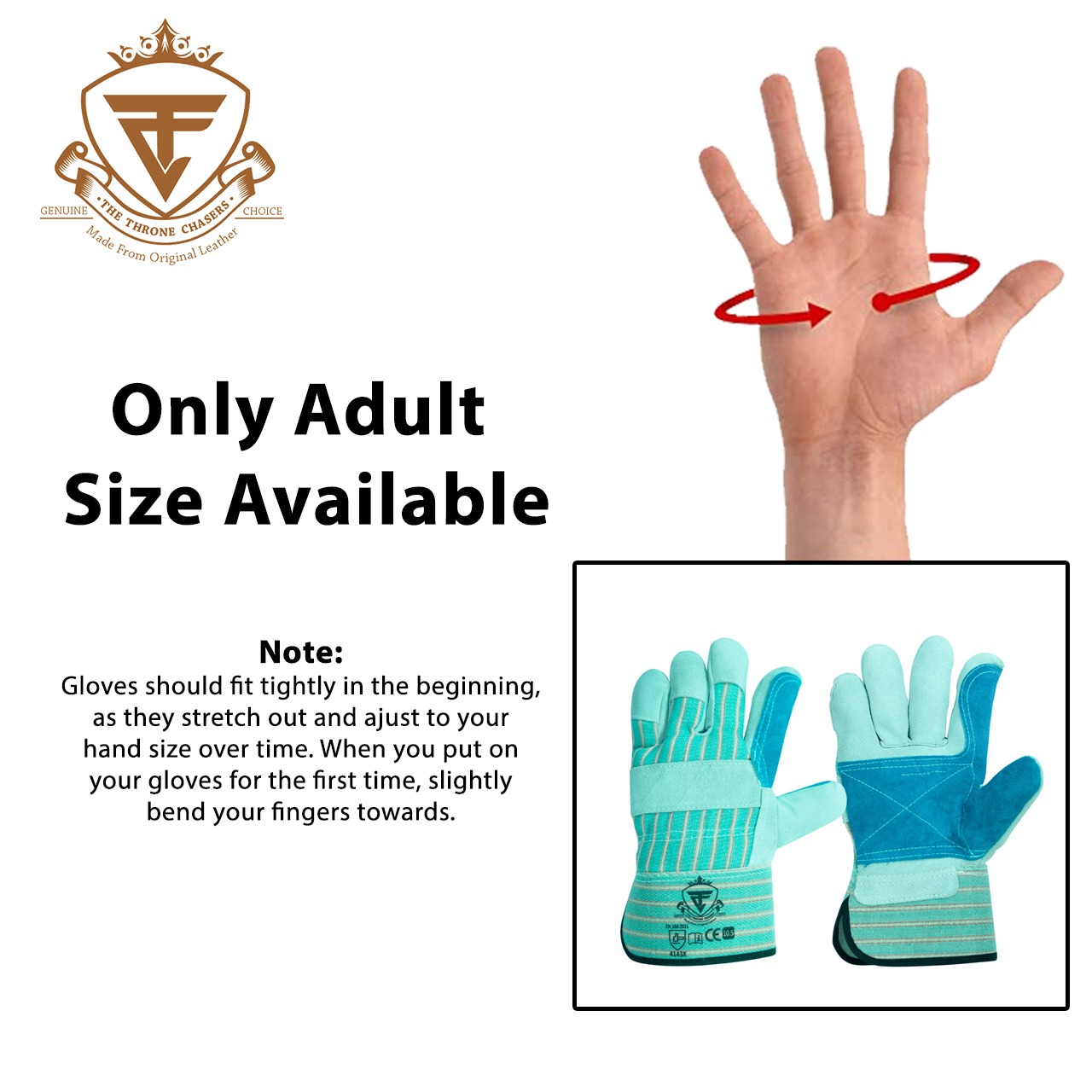 INDUSTRIAL LEATHER SAFETY GLOVES FOR CUTTING, RIGGERS,GARDENING, WELDING AND WORKER USE