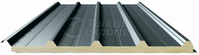 Panneau de toit isolé Rockwool