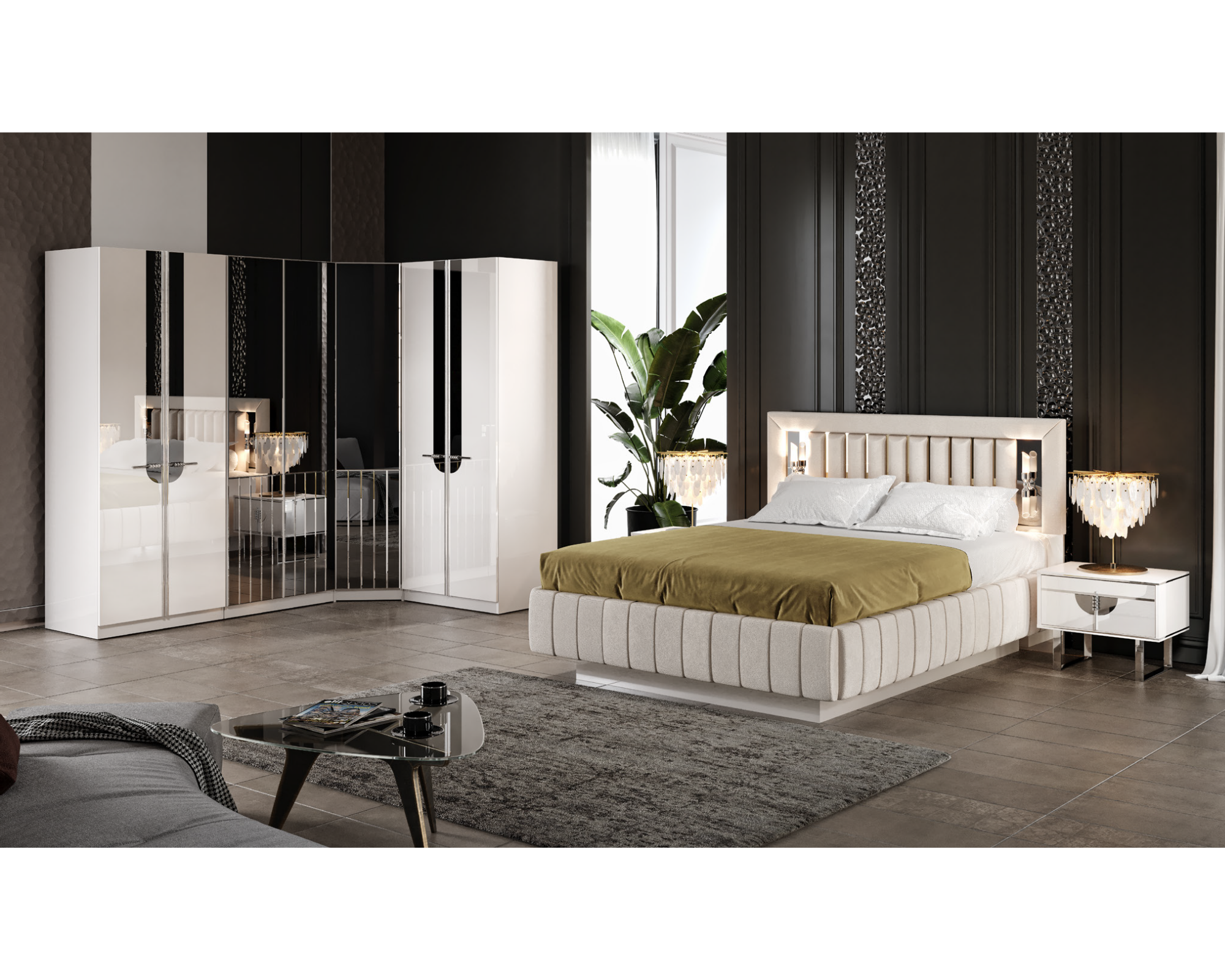 Conjunto de Quarto com Cama Kilyos