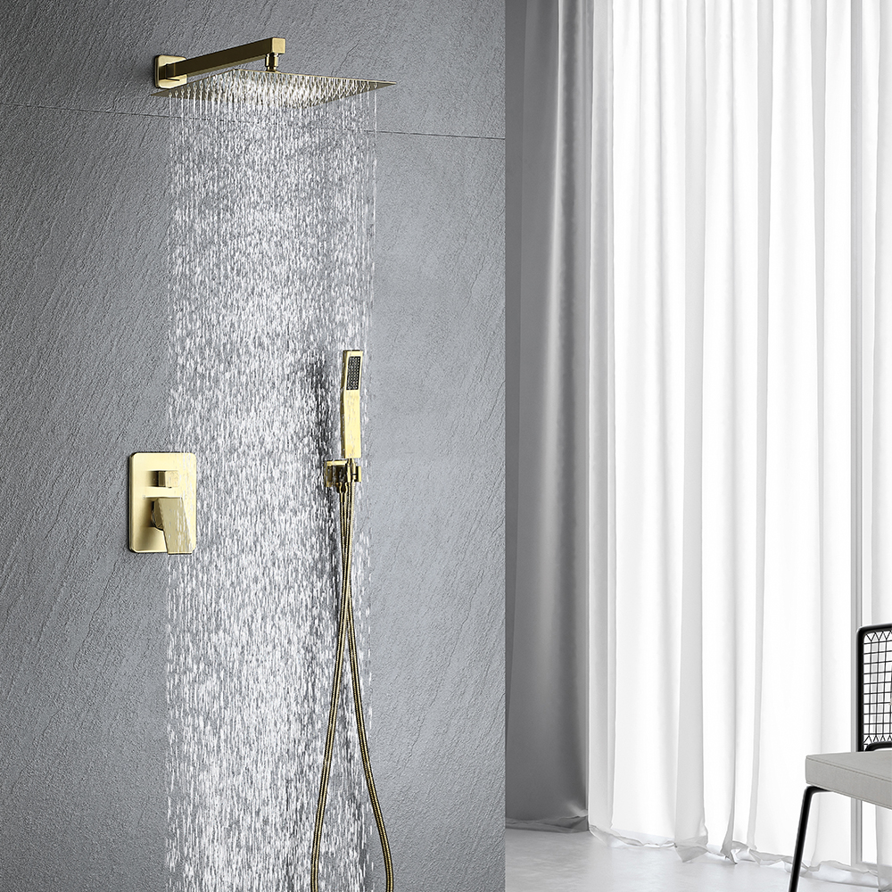 Concealed gold shower set