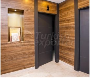 أبواب صفح مع إطارات الألومنيوم