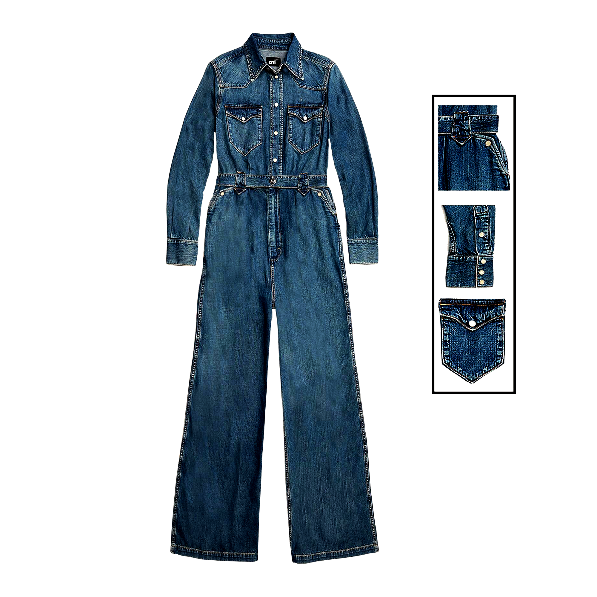 Conjoined Denim Work Clothes Workwear Denim Oil Industry Clothing For Worker