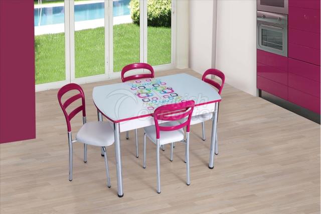 Conjunto de mesa e cadeira