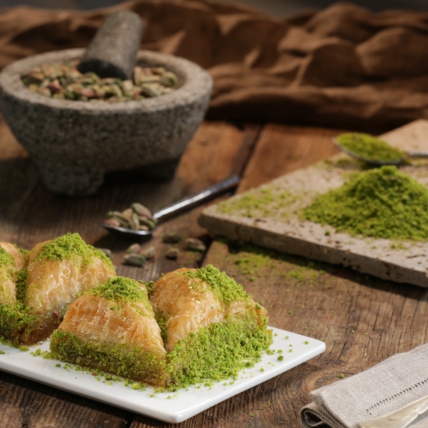 Carrot Slice Pistachio Baklawa