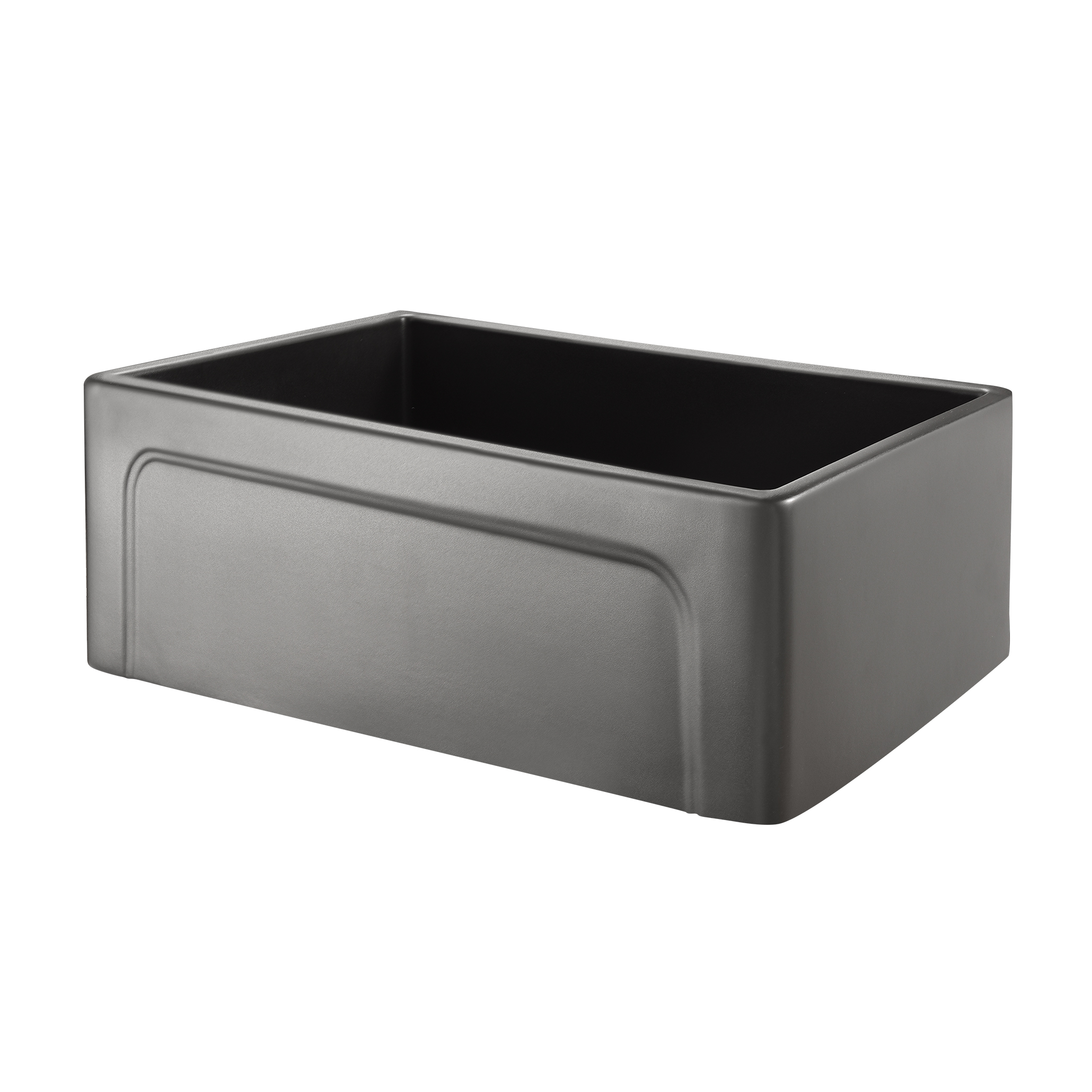 Matt Black Fireclay Farmhouse Kitchen Sink, Kitchen Sink, Big Sink, Fireclay Sink, Modern Sink