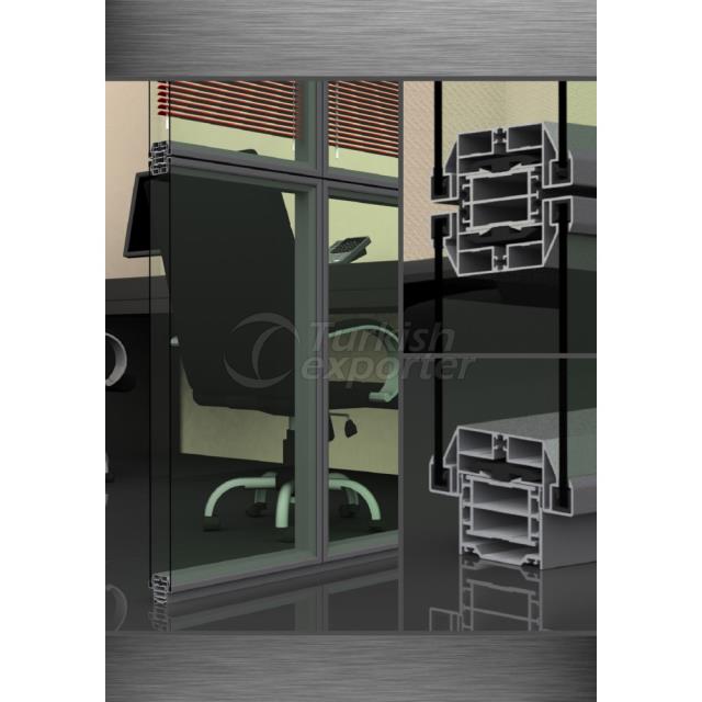 Office Partition with Double Glass