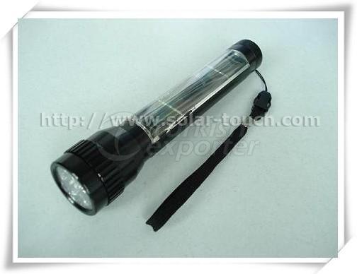 Aluminum Alloy Electroplating Solar Flashlight-STH001