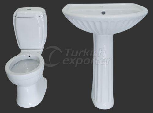 Conjunto de armario de lavabo concha