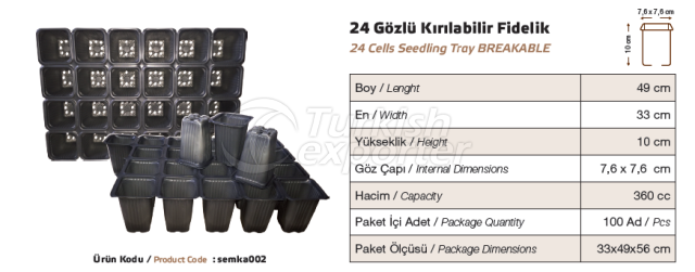 24 Cells Seeding Tray Breakable