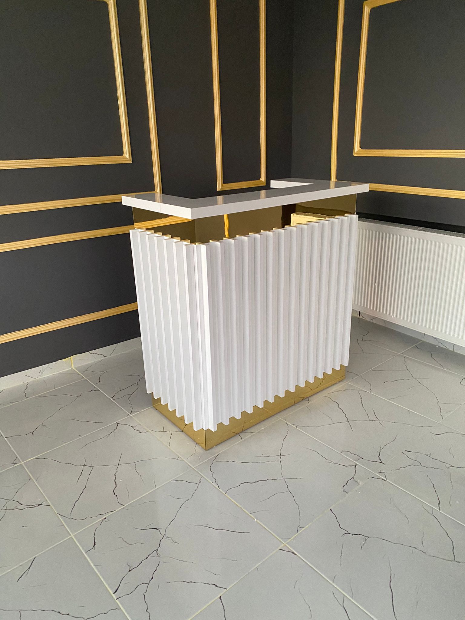 Reception Desk- Gold