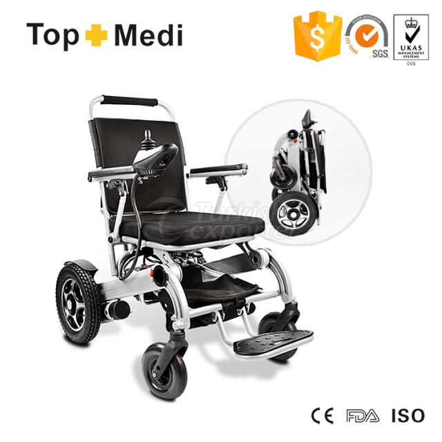 Folding electric wheelchair