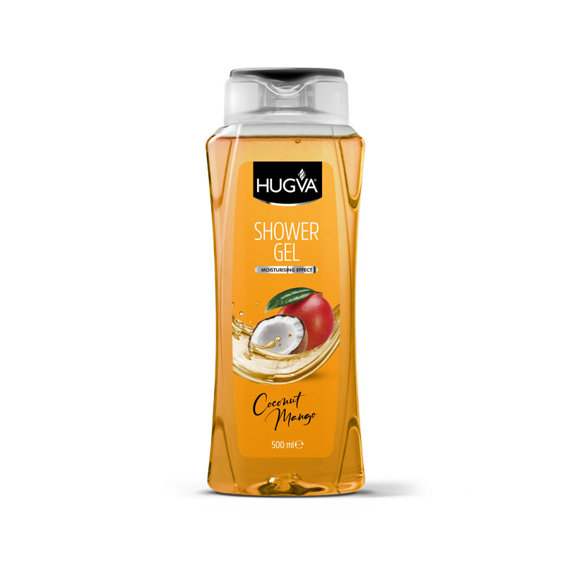 HUGVA SHOWER GEL RED FRUITS, COCONUT&MANGO,BLACKCURRANT&BEARBERRY / 500 ML*12