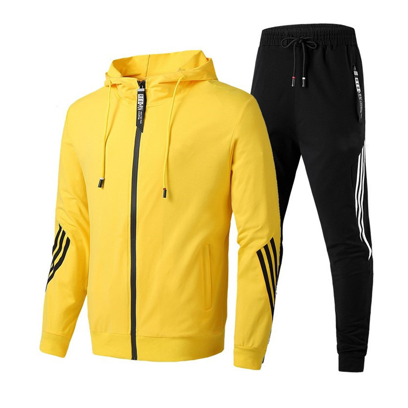 Gym tracksuits jogger set men two piece 