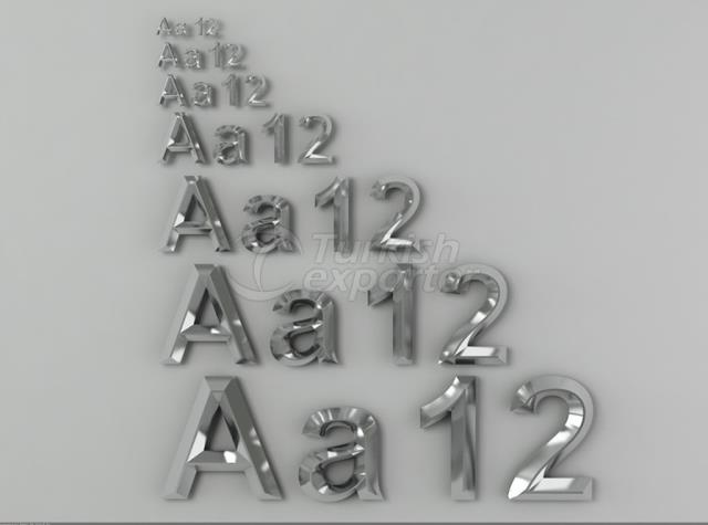 Metal Letters  (ABS Plastic )