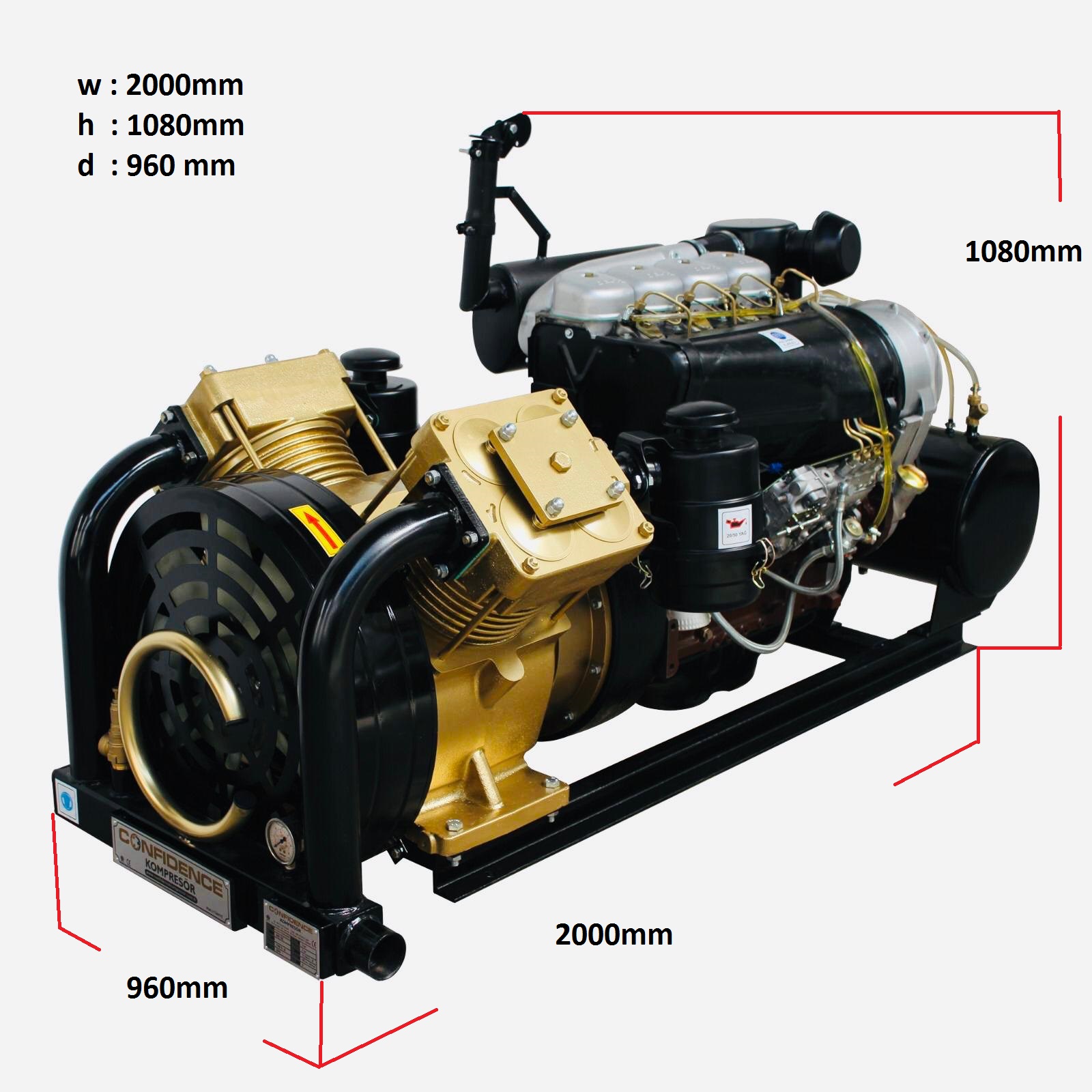 Compresor Confianza Silobas Compresor De Aire BNB102-D Diesel