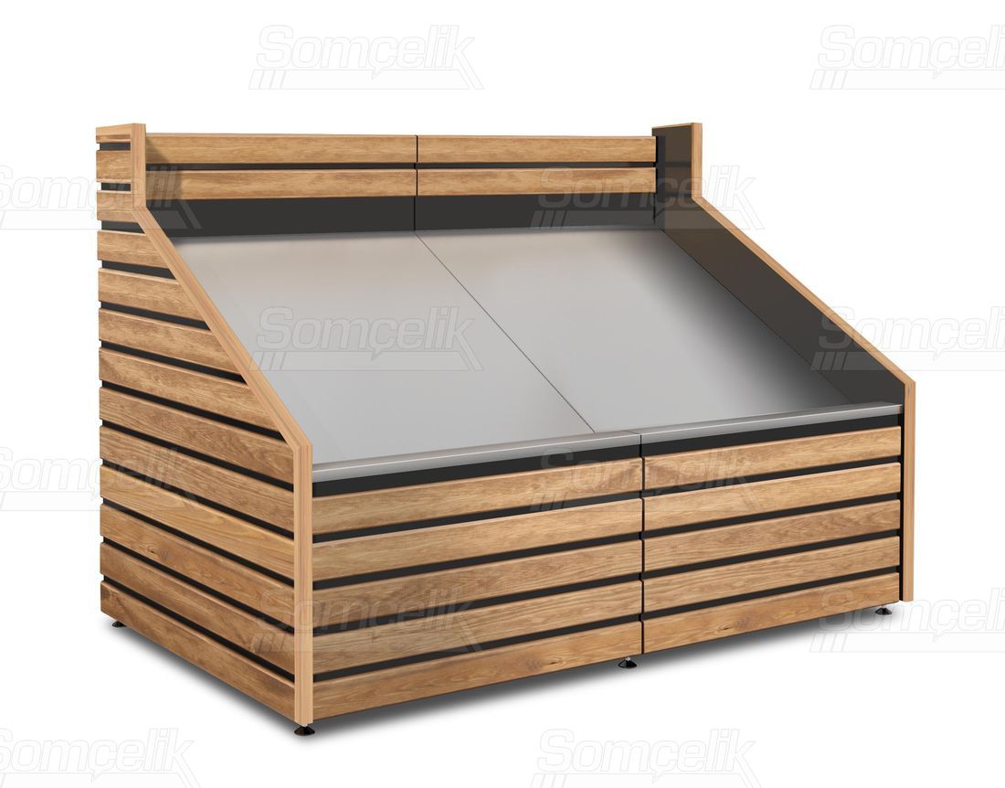 wooden vegetable stand