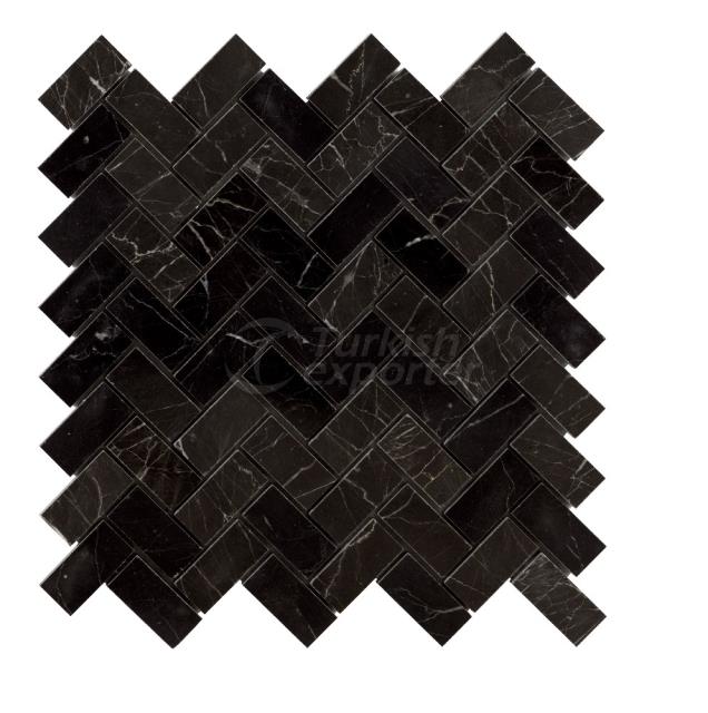 Herringbone Mosaic 2,3x4,8 Toros Black