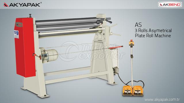 3 Rolls Asymetrical Plate Roll Machine