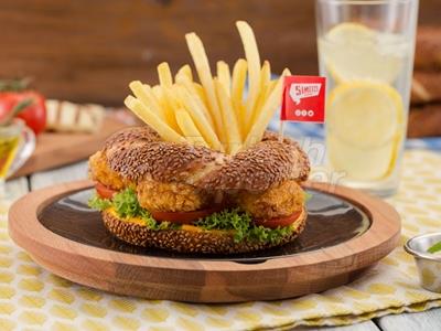 Crispy Chicken Bagel Sandwich