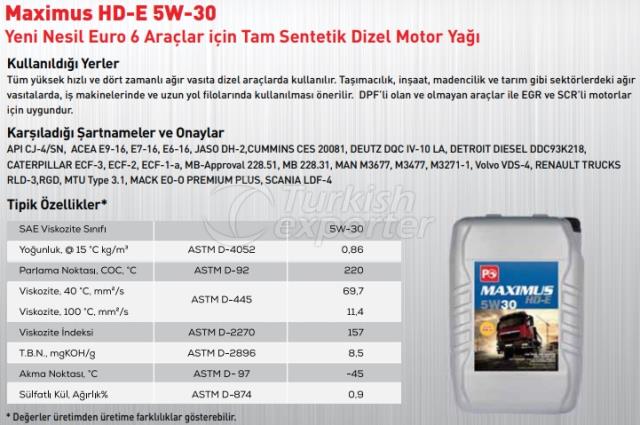 Maximus Hd-E 5W-30