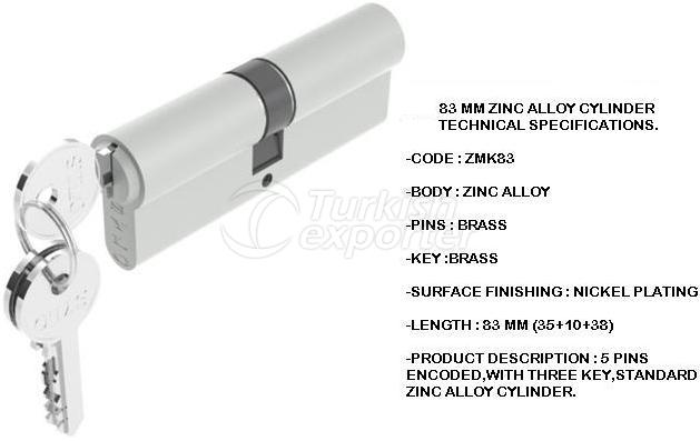 83 mm zinc alloy cylinder