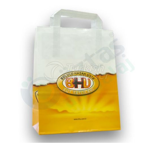 Bolsa de papel con mango plano