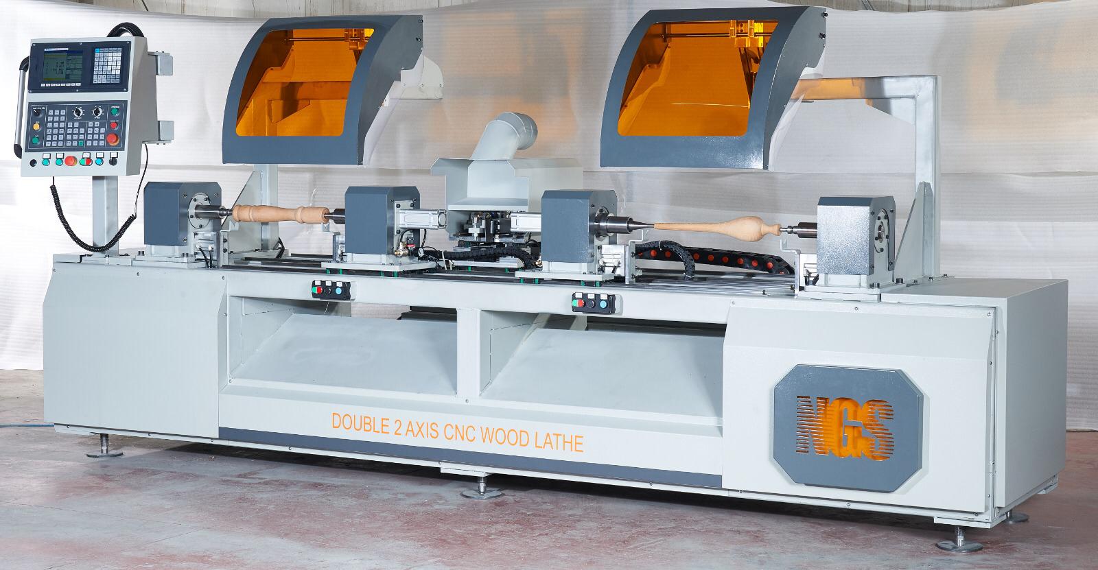 DOUBLE 2 AXIS CNC WOOD LATHE MACHINE