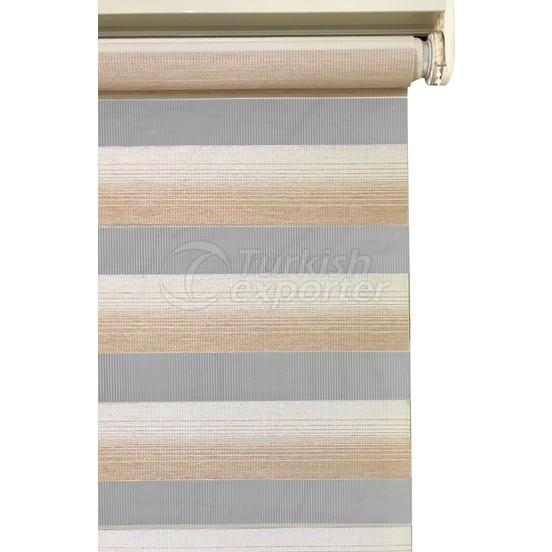 Evrem Brown Zebra Blinds Skirt Cut Beaded