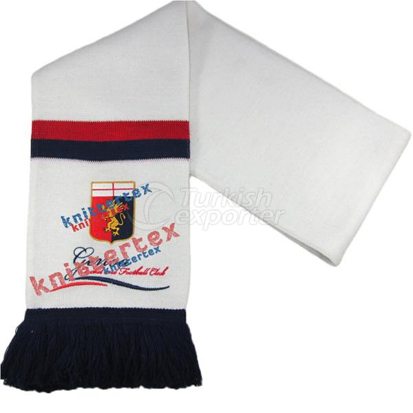 Embroidered Knit Football Scarf