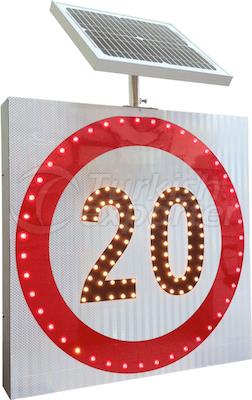 Solar Powered Maximum Speed Sign