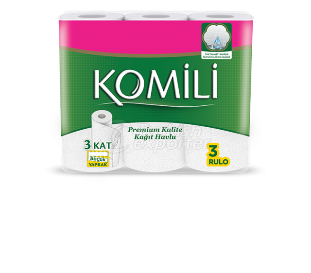 Бумажное полотенце Komili 3 Rolls