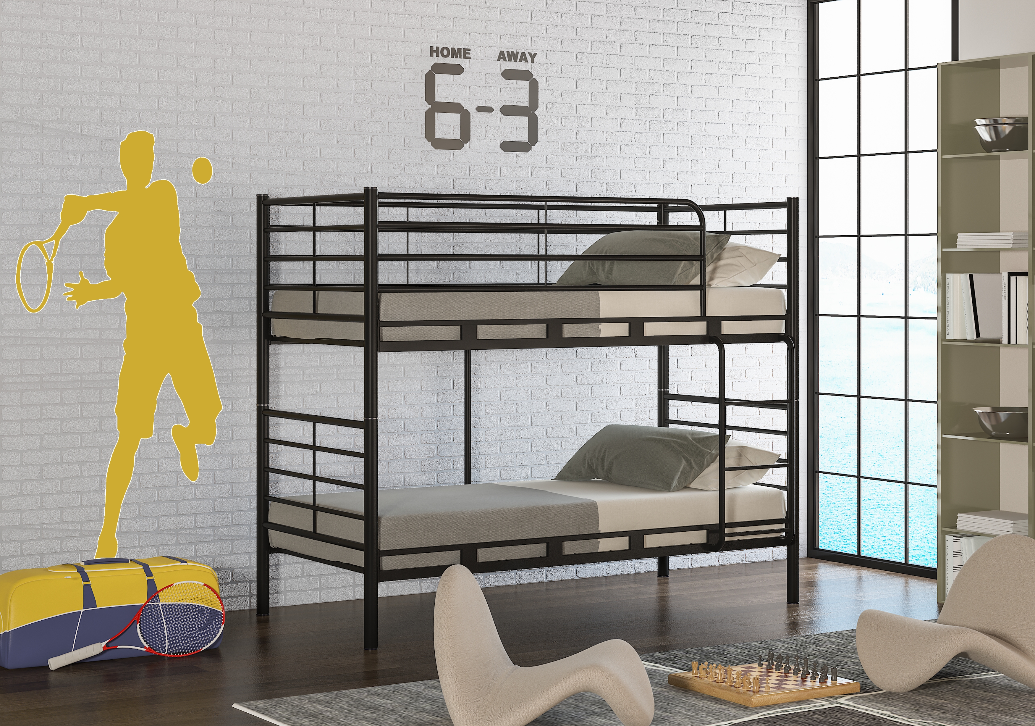 N747 METAL BUNK BED