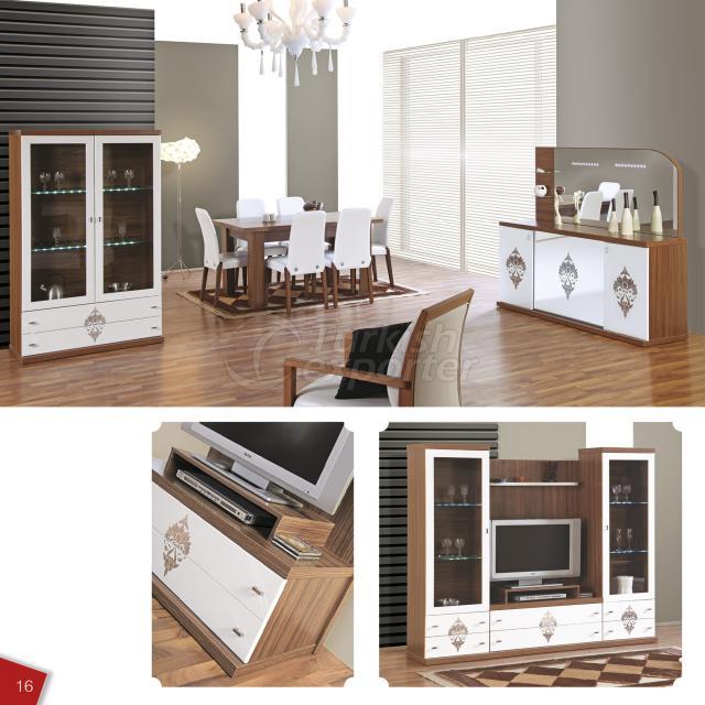 ELEGANT DINING ROOM SET OAK-2