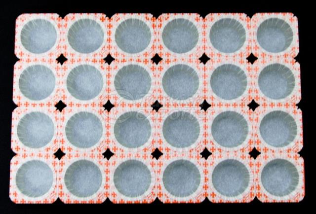 Molde de torta de bandeja de mollete - 24'en Industrial (plegado)