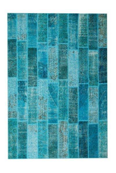 Narrow cut blue patchwork