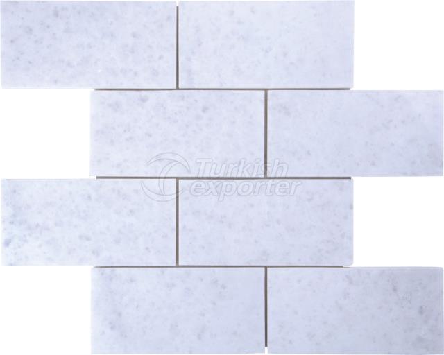 7,5x15 Kemalpasa White Brick Mosaic
