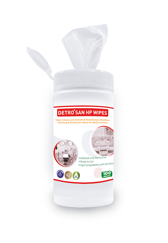 DETRO SAN HP WIPES Hydrogene Peroxide Based Disinfection Wipes for Medical Devices and Equipment