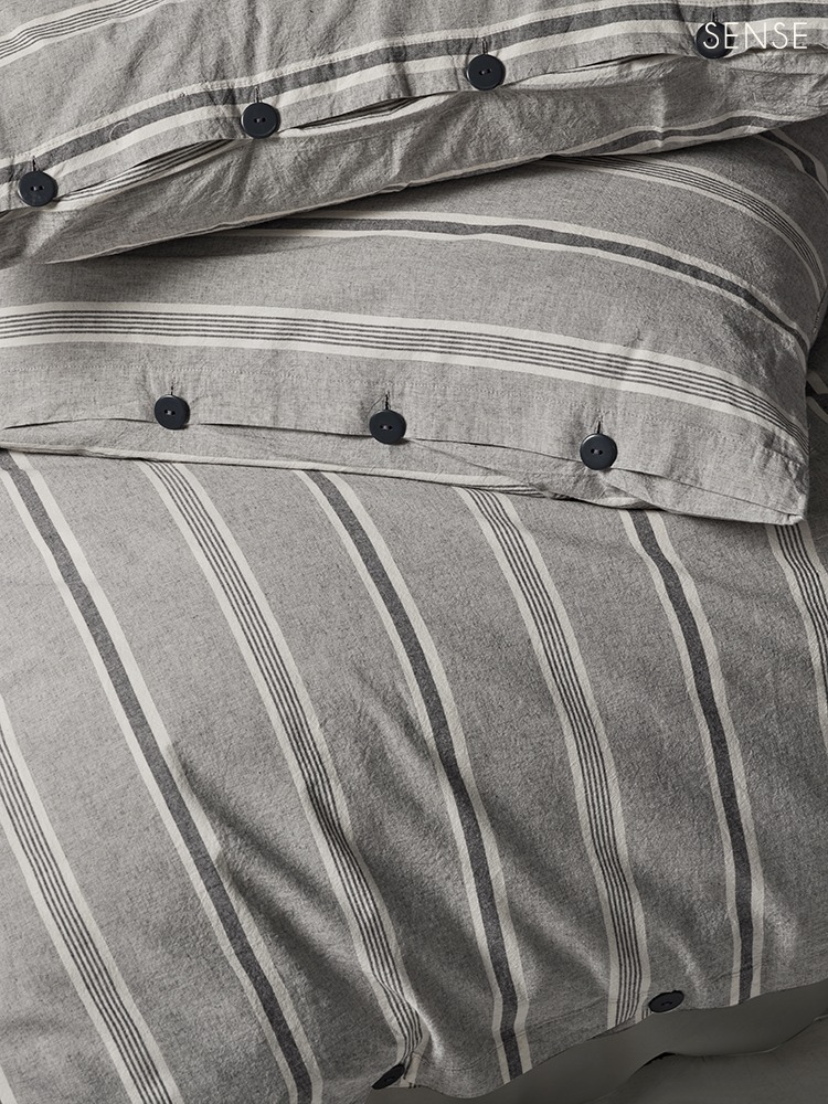 LINEN TEXTURED PREWASHED BEDDING SETS MADE FROM PURE COTTON