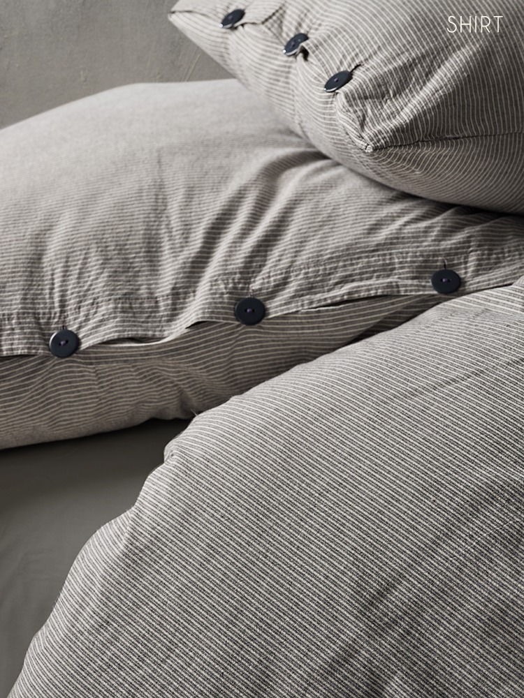 LINEN TEXTURED PREWASHED BEDDING SETS MADE FROM PURE COTTON