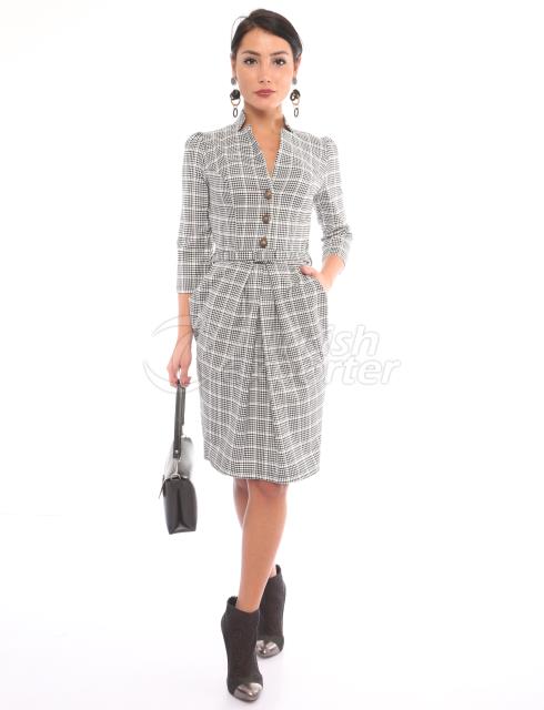 Knee Lenght 3d Quarter Sleeve Dress