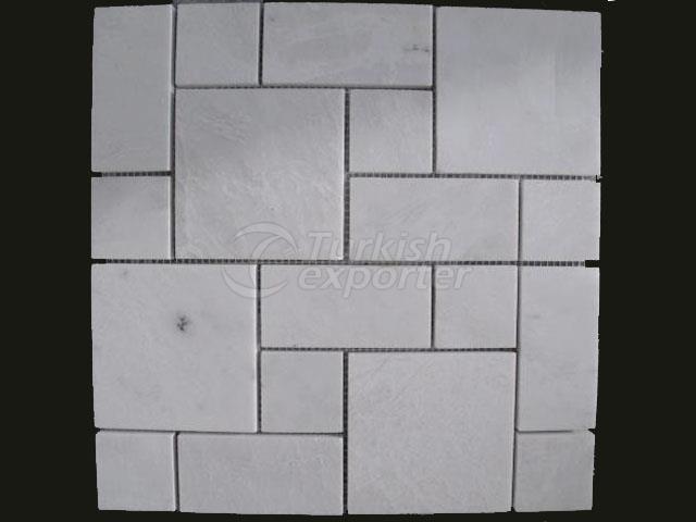 Mosaic Marble Silver White