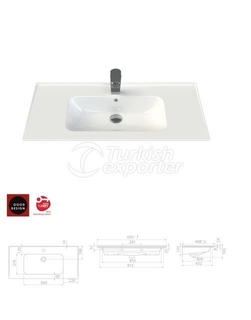 CERA STYLE BLEU 100X47 CM SINK