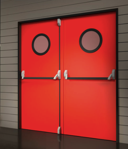 Double Winged Windowed Fire Door