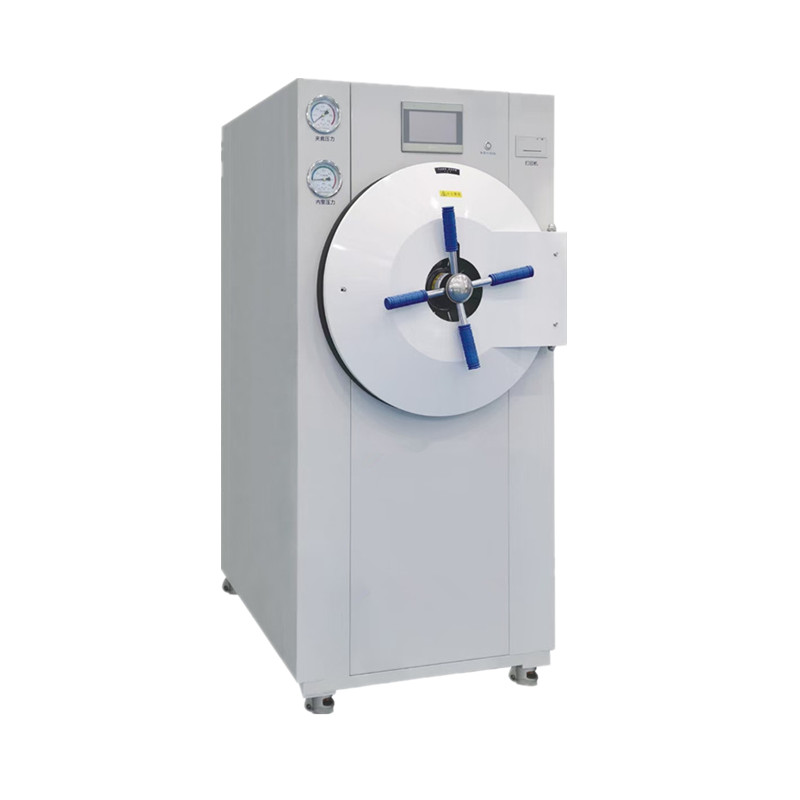 Horizontal pressure steam sterilizer